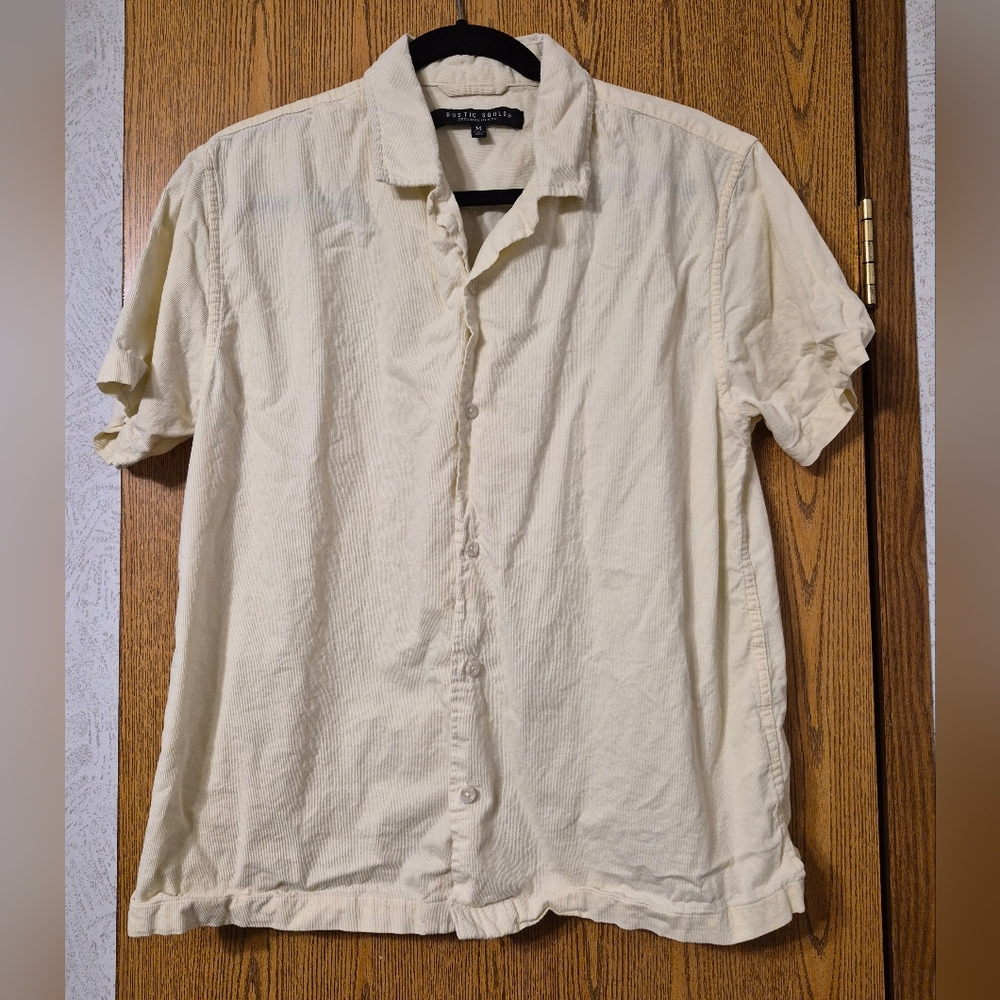 Rustic Souls Beige Casual Button Down Shirt Size Medium